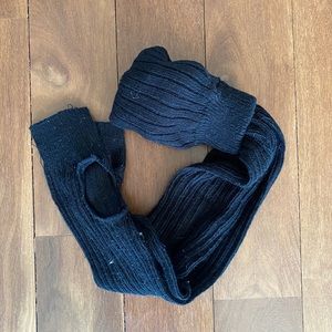 Black Knit Legwarmers